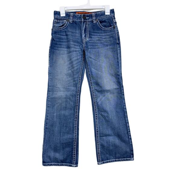Rock & Roll Cowboy Jeans Boys 16R Bootcut BB82B Western Denim Blue - Picture 1 of 12